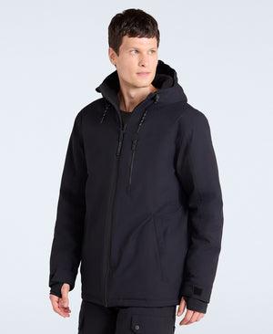 Laxx Mens Logo Waterproof Snow Jacket - Black