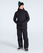 Laxx Mens Logo Snow Jacket - Black