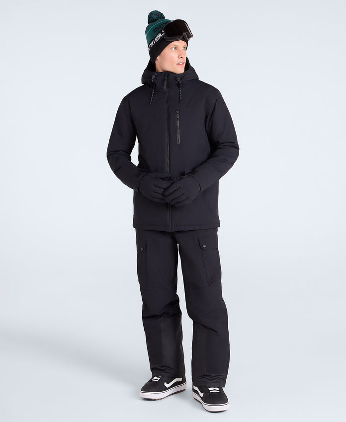 Laxx Mens Logo Snow Jacket - Black