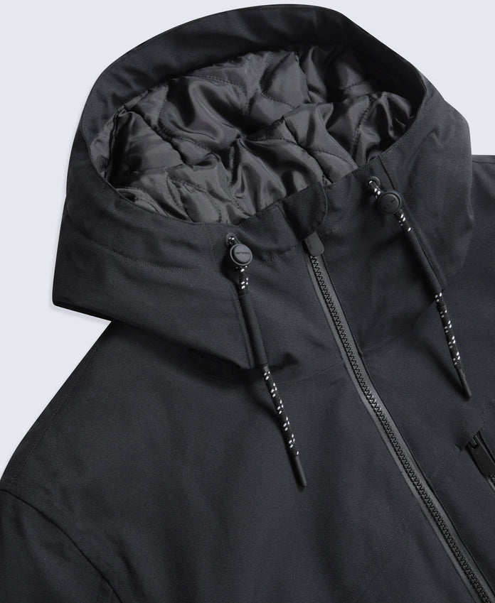 Laxx Mens Logo Snow Jacket - Black