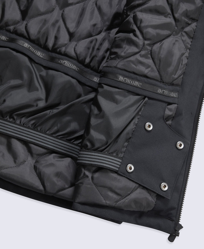 Laxx Mens Logo Snow Jacket - Black