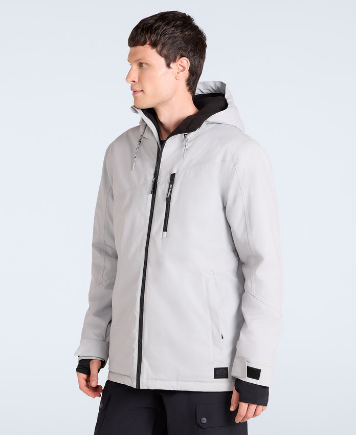 Laxx Mens Logo Snow Jacket - Grey