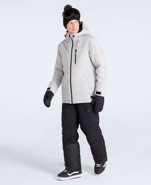 Laxx Mens Logo Waterproof Snow Jacket - Grey