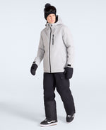 Laxx Mens Logo Snow Jacket - Grey