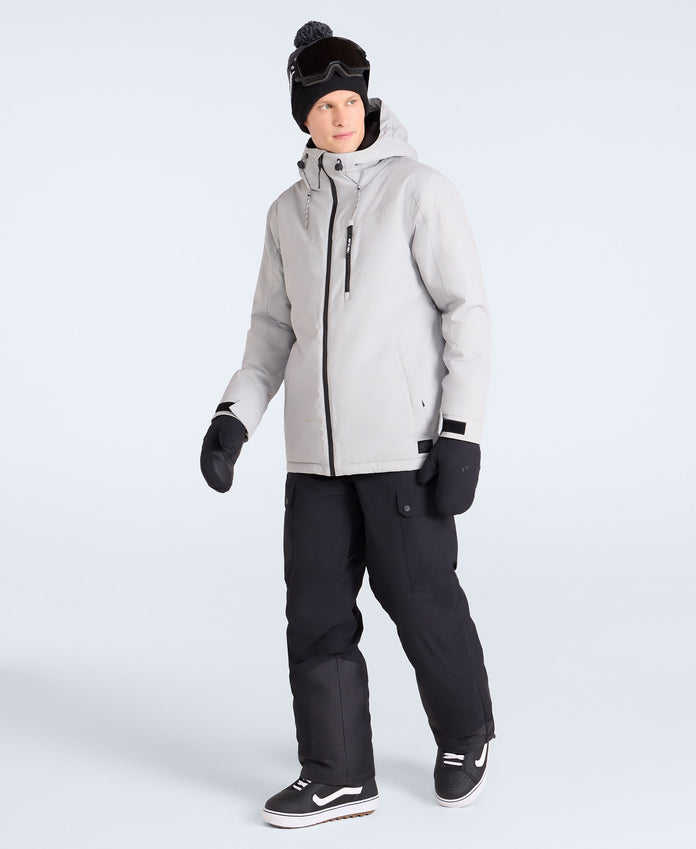 Laxx Mens Logo Snow Jacket - Grey