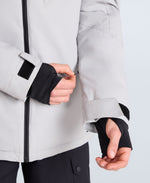 Laxx Mens Logo Snow Jacket - Grey