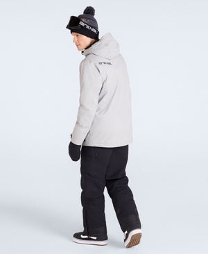 Laxx Mens Logo Waterproof Snow Jacket - Grey