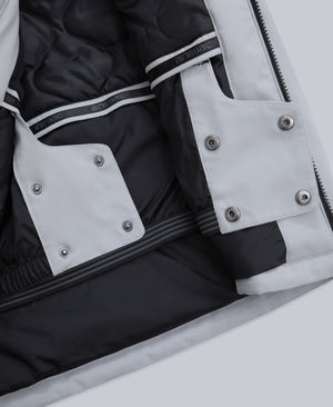 Laxx Mens Logo Waterproof Snow Jacket - Grey