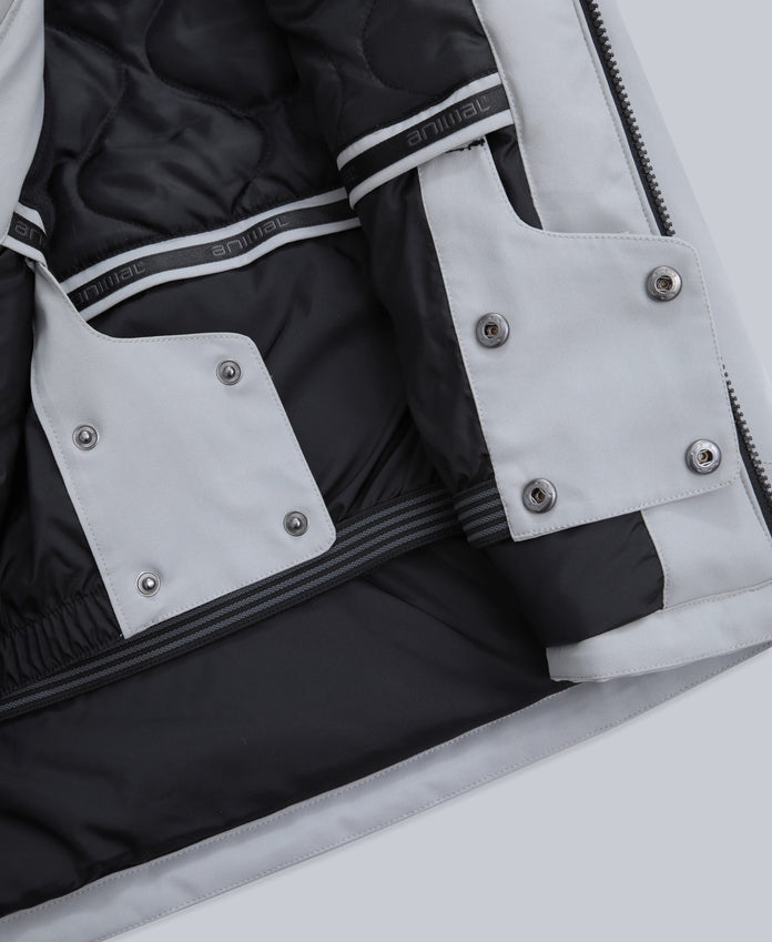 Laxx Mens Logo Snow Jacket - Grey