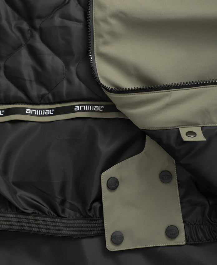 Laxx Mens Logo Snow Jacket - Khaki