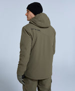 Laxx Mens Logo Snow Jacket - Khaki