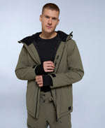 Laxx Mens Logo Snow Jacket - Khaki