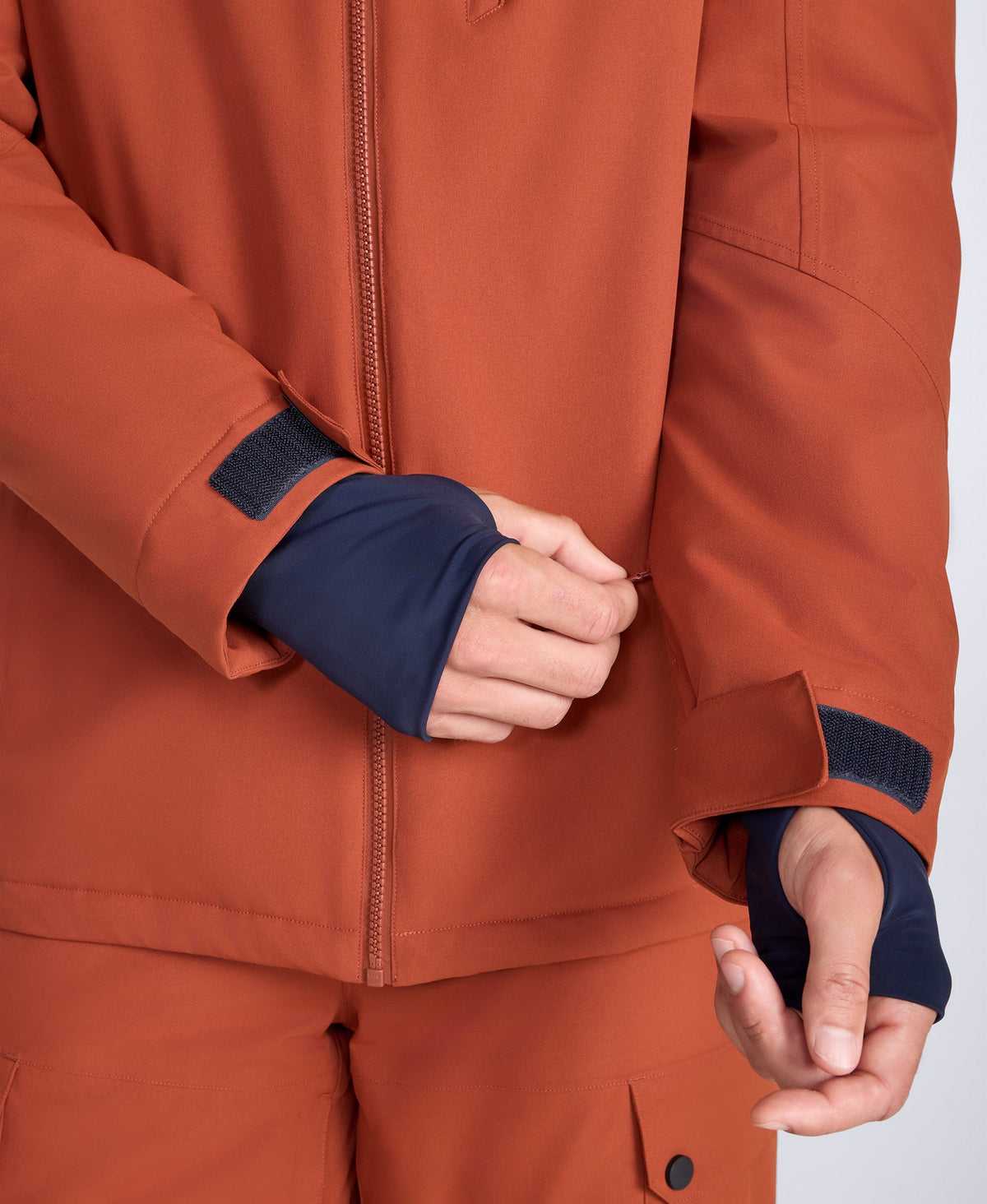 Laxx Mens Logo Waterproof Snow Jacket - Rust