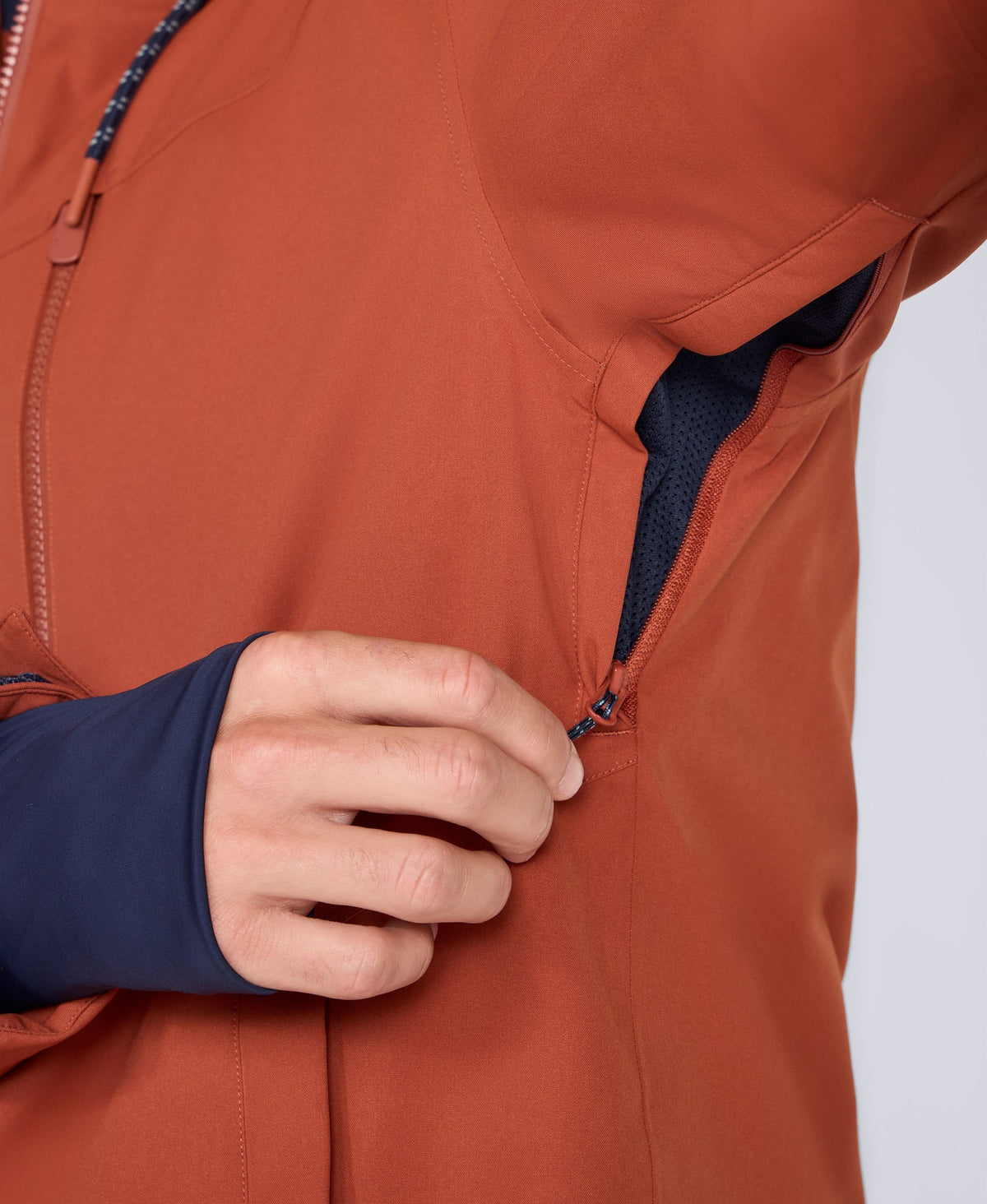 Laxx Mens Logo Waterproof Snow Jacket - Rust