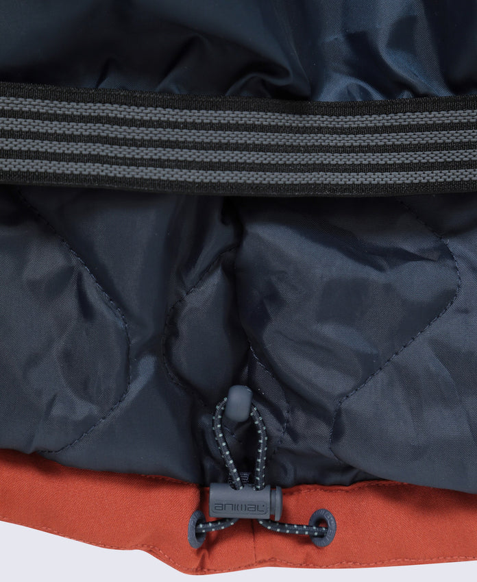 Laxx Mens Logo Waterproof Snow Jacket - Rust