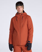 Laxx Mens Logo Waterproof Snow Jacket - Rust