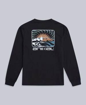 Tommy Mens Graphic Long Sleeve Tee - Black