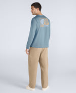 Tommy Mens Graphic Long Sleeve Tee - Blue