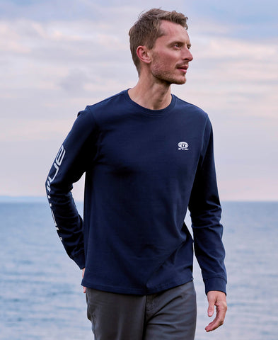 Tommy Graphic Long Sleeve Tee Dark Blue