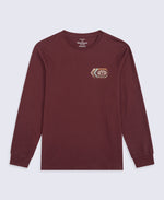 Tommy Mens Graphic Long Sleeve Tee - Dark Burgundy