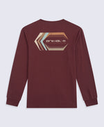Tommy Mens Graphic Long Sleeve Tee - Dark Burgundy