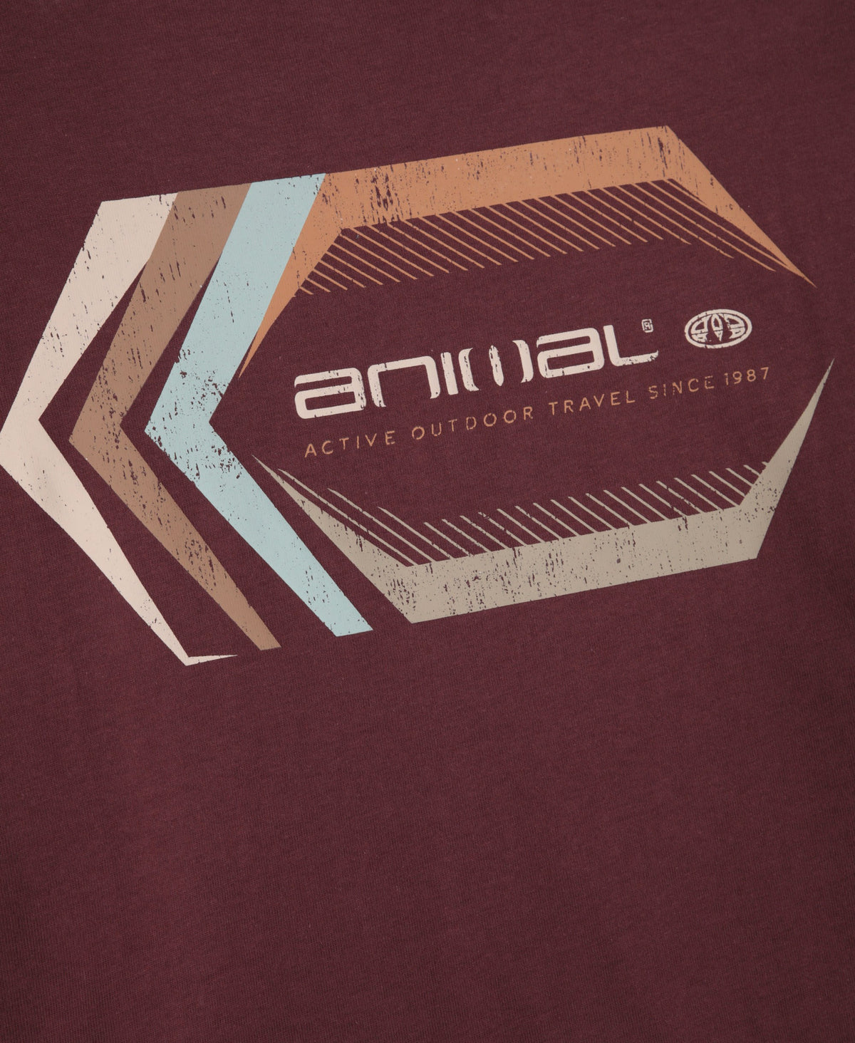 Tommy Mens Graphic Long Sleeve Tee - Dark Burgundy