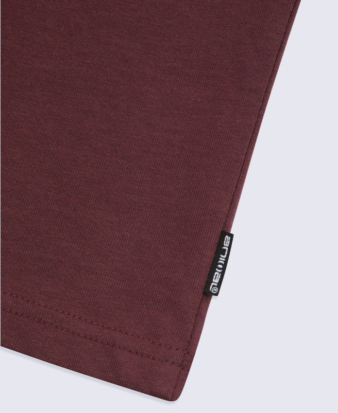 Tommy Mens Graphic Long Sleeve Tee - Dark Burgundy