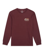 Tommy Mens Graphic Long Sleeve Tee - Dark Burgundy