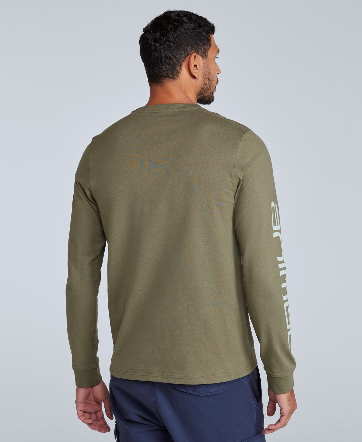 Tommy Mens Graphic Long Sleeve Tee - Khaki