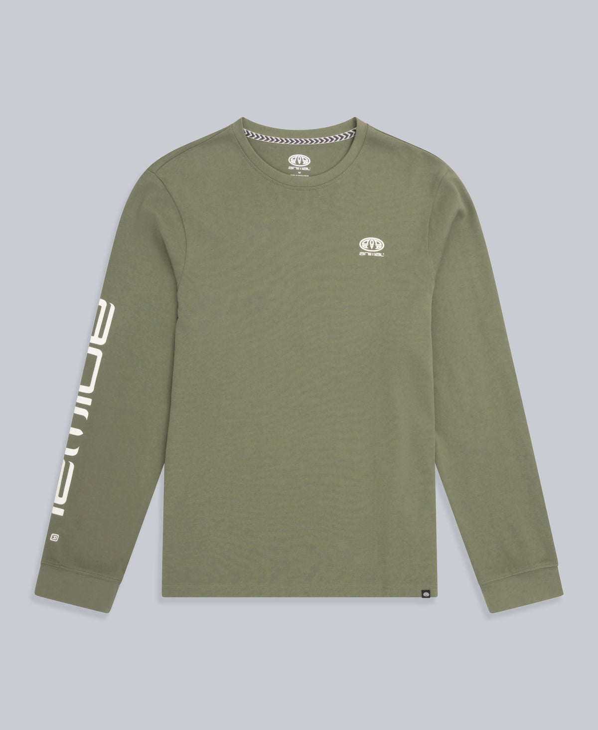 Tommy Mens Graphic Long Sleeve Tee - Khaki