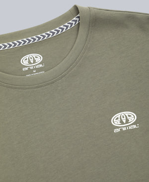 Tommy Mens Graphic Long Sleeve Tee - Khaki