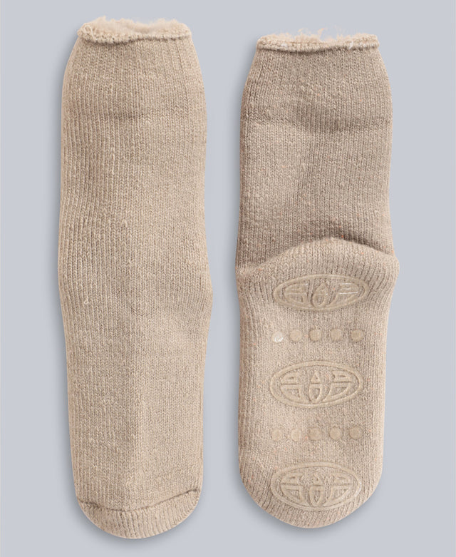 Cosy Womens Recycled Thermal Socks - Light Beige