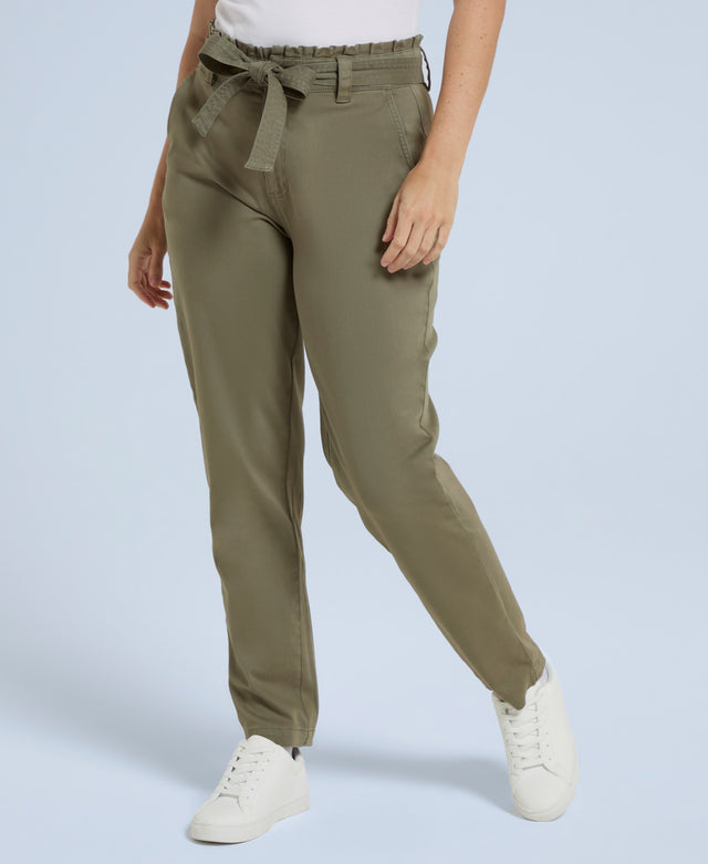 Loren Womens Organic Trousers - Khaki
