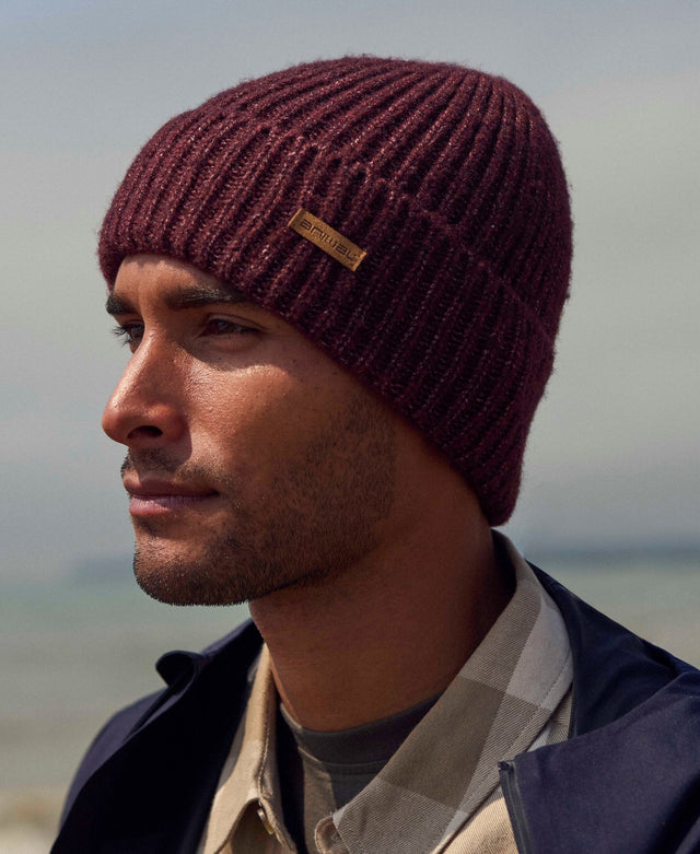Codi Mens Knit Beanie - Dark Brown