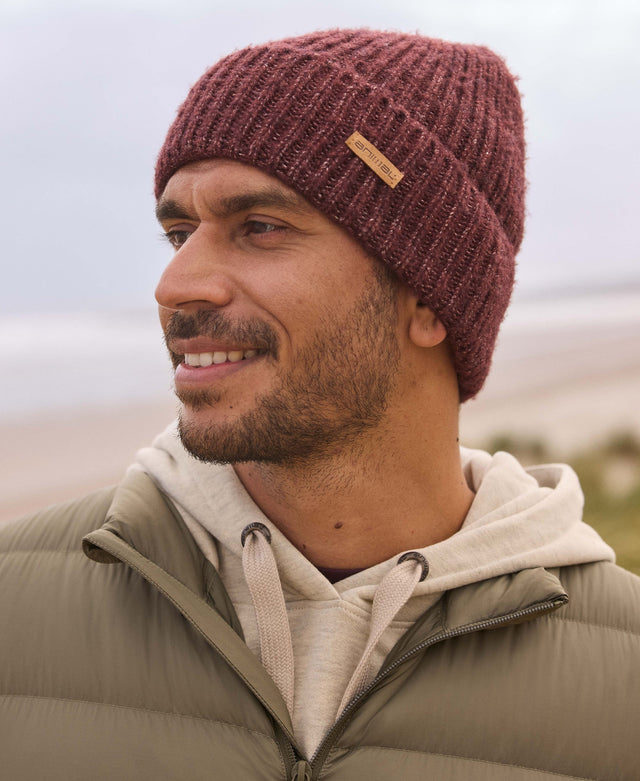 Codi Mens Knit Beanie - Dark Brown