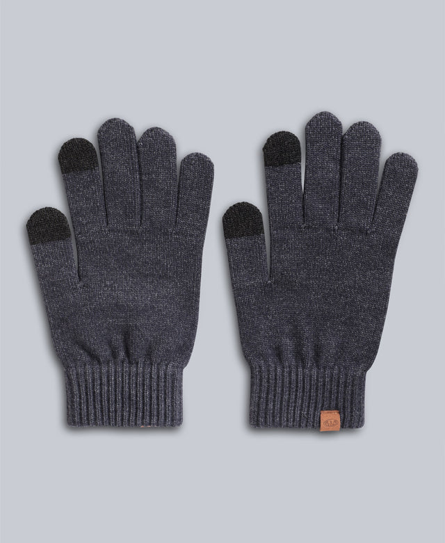 Charlie Mens Recycled Knitted Gloves - Charcoal
