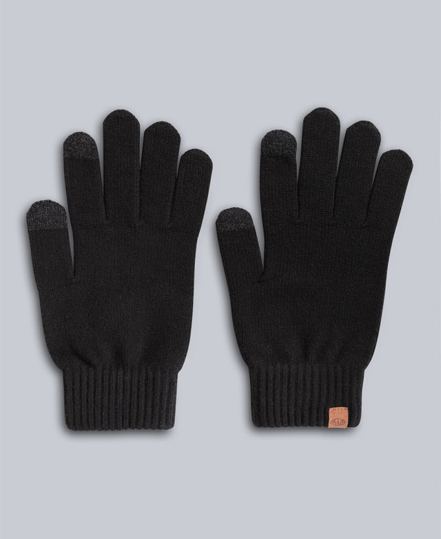 Charlie Womens Recycled Knitted Gloves - Black