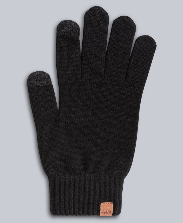 Charlie Womens Recycled Knitted Gloves - Black