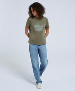 Carina Womens Organic Graphic T-Shirt - Khaki