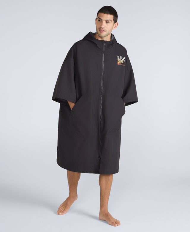Misty Mens Fleece Lined Changing Robe - Jet Black