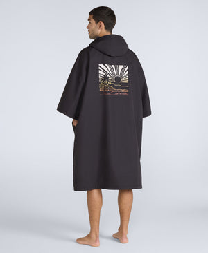 Misty Mens Fleece Lined Changing Robe - Jet Black