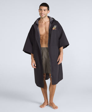 Misty Mens Fleece Lined Changing Robe - Jet Black