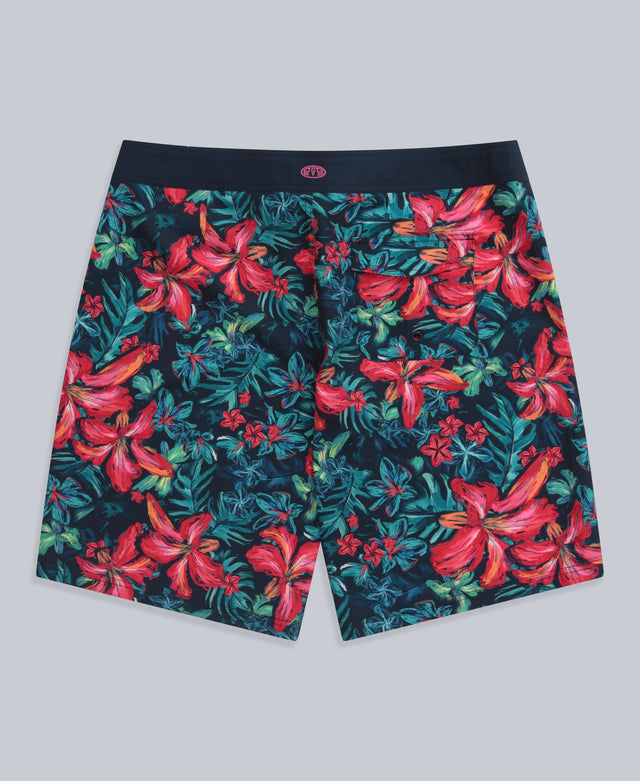 Nora Womens Printed Recycled Boardshorts - Red