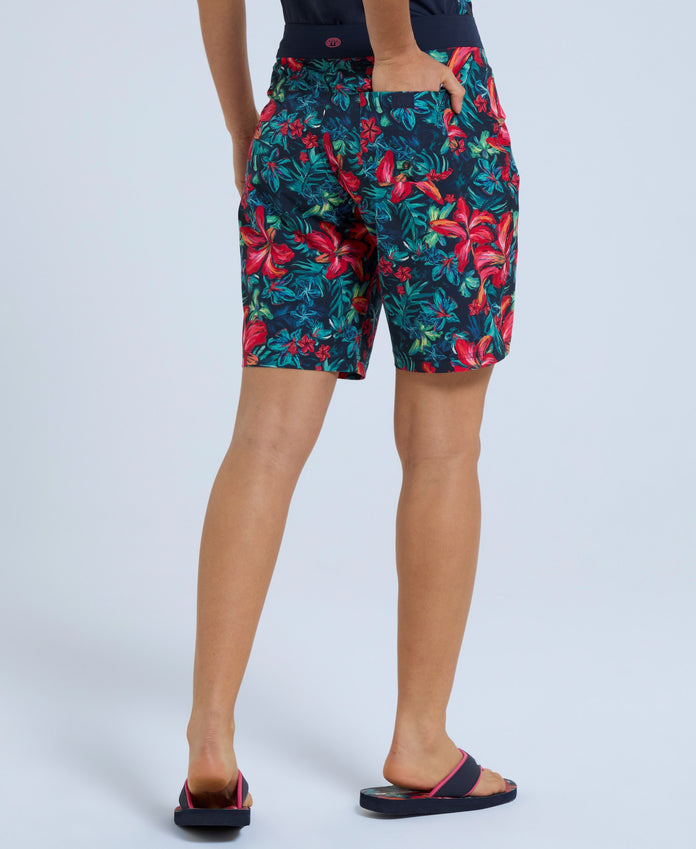 Nora Womens Printed Recycled Boardshorts - Red