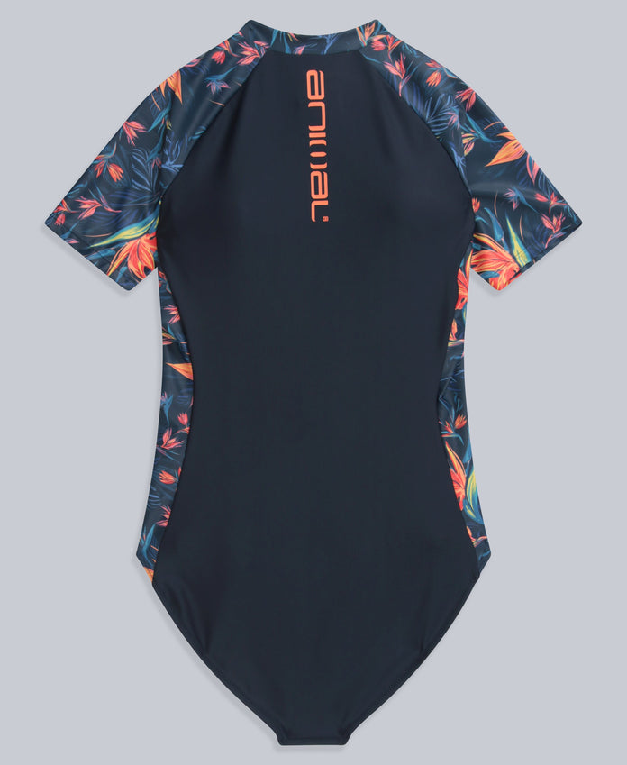 Isla Womens Printed Surf Suit - Orange