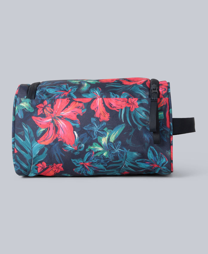 Recycled Printed Wash Bag - Fiery Coral