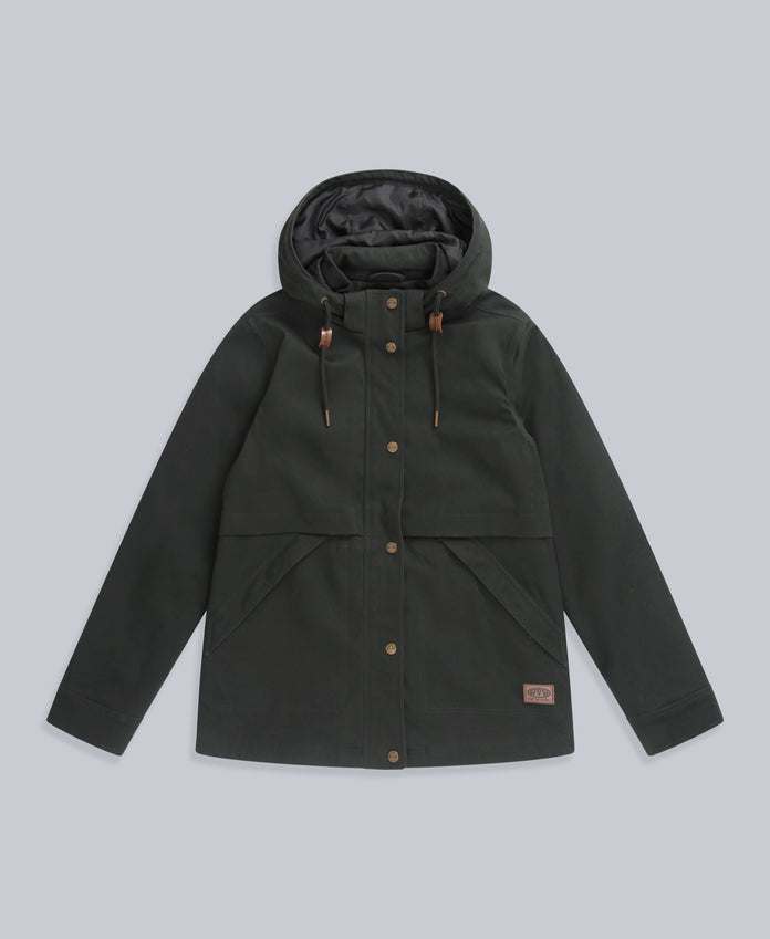 Padstow Womens Cotton Jacket - Dark Green