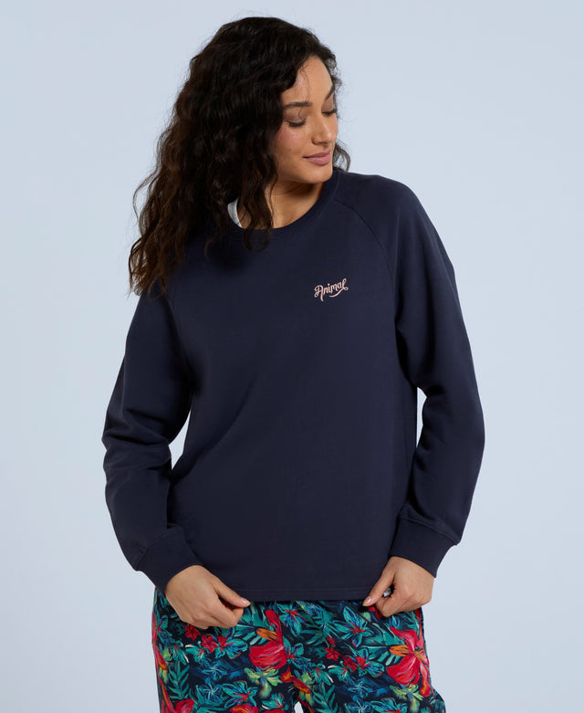 Maya Womens Organic Sweatshirt - Navy