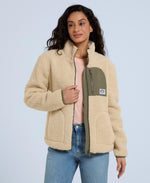 Hennie Womens Recycled Borg Jacket - Off White