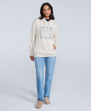 Maya Womens Graphic Hoodie - Light Beige